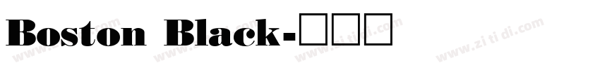 Boston Black字体转换